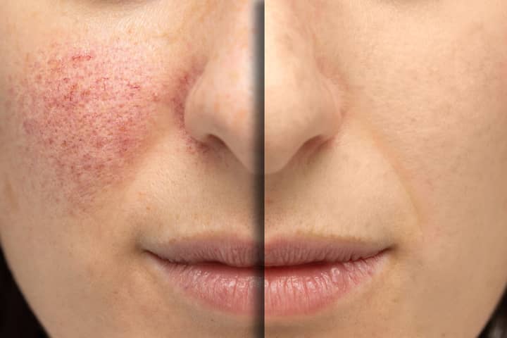 Rosacea treatments before and after